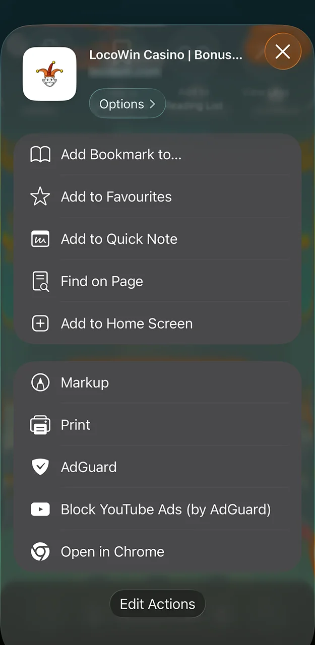 Start installing the Locowin app on your iOS device.